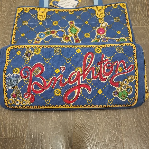 Brighton Colorful Glittering Heart Tote Bag New with Tags - Picture 5 of 16